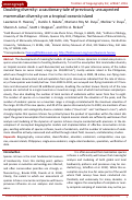 Cover page: Doubling diversity: a cautionary tale of previously unsuspected mammalian diversity on a tropical oceanic island