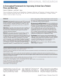 Cover page: A Conceptual Framework for Improving Critical Care Patient Flow and Bed Use.