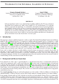 Cover page of Telerobots for Informal Learning in Schools.