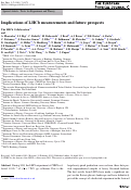 Cover page: Implications of LHCb measurements and future prospects