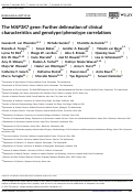 Cover page: The MAP3K7 gene: Further delineation of clinical characteristics and genotype/phenotype correlations.