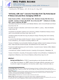 Cover page: “At Home, with Care”: Lessons from New York City Home‐based Primary Care Practices Managing COVID‐19