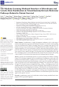 Cover page: The Machine-Learning-Mediated Interface of Microbiome and Genetic Risk Stratification in Neuroblastoma Reveals Molecular Pathways Related to Patient Survival