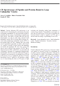 Cover page: CD Spectroscopy of Peptides and Proteins Bound to Large Unilamellar Vesicles