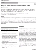 Cover page: HPV E2, E4, E5 drive alternative carcinogenic pathways in HPV positive cancers