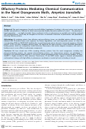 Cover page: Olfactory Proteins Mediating Chemical Communication in the Navel Orangeworm Moth, Amyelois transitella