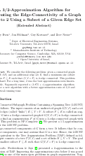 Cover page: A 3/2-Approximation Algorithm for Augmenting the Edge-Connectivity of a Graph from 1 to 2 Using a Subset of a Given Edge Set