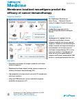 Cover page: Membrane-localized neoantigens predict the efficacy of cancer immunotherapy.