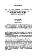Cover page: The Meaning, Status, and Future of Reproductive Autonomy: The Case of Alcohol Use during Pregnancy