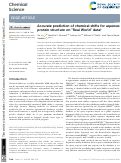 Cover page: Accurate prediction of chemical shifts for aqueous protein structure on “Real World” data