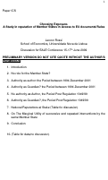 Cover page: Choosing Exposure: A Study in reputation of Member States in Access to EU documents' Rules