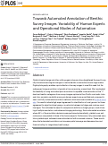 Cover page: Towards Automated Annotation of Benthic Survey Images: Variability of Human Experts and Operational Modes of Automation