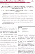 Cover page: Evaluation of the Live Biotherapeutic Product, Asymptomatic Bacteriuria Escherichia coli 2‐12, in Healthy Dogs and Dogs with Clinical Recurrent UTI