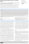 Cover page: Appropriate Nurse Staffing Levels for U.S. Nursing Homes.