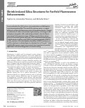 Cover page: Shrink-Induced Silica Structures for Far-field Fluorescence Enhancements