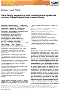 Cover page: Gene family expansions and transcriptome signatures uncover fungal adaptations to wood decay