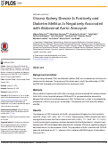 Cover page: Chronic Kidney Disease Is Positively and Diabetes Mellitus Is Negatively Associated with Abdominal Aortic Aneurysm