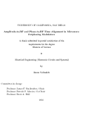 Cover page: Amplitude-to-RF and Phase-to-RF Time Alignment in Microwave Outphasing Modulators