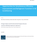 Cover page: Opportunities for Simultaneous Efficiency Improvement and Refrigerant Transition in Air Conditioning