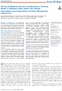 Cover page: Structured Moderate Exercise and Biomarkers of Kidney Health in Sedentary Older Adults: The Lifestyle Interventions and Independence for Elders Randomized Clinical Trial.