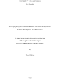 Cover page: Leveraging Program Commonalities and Variations for Systematic Software Development and Maintenance