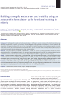 Cover page: Building strength, endurance, and mobility using an astaxanthin formulation with functional training in elderly