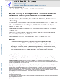 Cover page: Program Capacity to Deliver Prevention Services to Children of Adult Clients Receiving Substance Use Disorder Treatment.