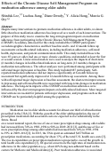 Cover page: Effects of the Chronic Disease Self-Management Program on medication adherence among older adults.