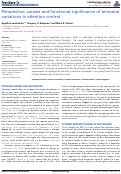 Cover page: Perspective: causes and functional significance of temporal variations in attention control