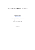 Cover page: Peer Effect and Risk Aversion