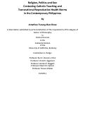 Cover page: Religion, Politics and Sex: Contesting Catholic Teaching and Transnational Reproductive Health Norms in the Contemporary Philippines