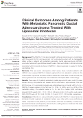 Cover page: Clinical Outcomes Among Patients With Metastatic Pancreatic Ductal Adenocarcinoma Treated With Liposomal Irinotecan