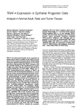 Cover page: TRAF-4 expression in epithelial progenitor cells. Analysis in normal adult, fetal, and tumor tissues.