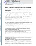 Cover page: Changes in abdominal adipose tissue depots assessed by MRI correlate with hepatic histologic improvement in non-alcoholic steatohepatitis