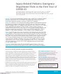 Cover page: Injury-Related Pediatric Emergency Department Visits in the First Year of COVID-19.