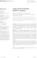 Cover page: Lung cancer screening beliefs in Armenia.