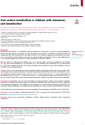 Cover page: One-carbon metabolism in children with marasmus and kwashiorkor