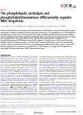 Cover page: The phospholipids cardiolipin and phosphatidylethanolamine differentially regulate MDC biogenesis.