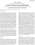 Cover page: Sarcoidosis Presenting as Syncope in a Middle-aged Man