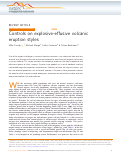 Cover page: Controls on explosive-effusive volcanic eruption styles