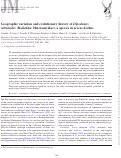 Cover page: Geographic variation and evolutionary history of Dipodomys nitratoides (Rodentia: Heteromyidae), a species in severe decline