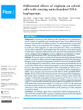 Cover page: Differential effects of cisplatin on cybrid cells with varying mitochondrial DNA haplogroups