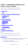 Cover page: Unit 31 - Efficient Storage of Lines - Chain Codes