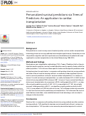 Cover page: Personalized survival predictions via Trees of Predictors: An application to cardiac transplantation.