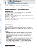 Cover page: What Role Does Efficiency Play in Understanding the Relationship Between Cost and Quality in Physician Organizations?