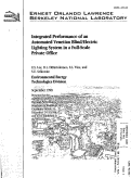 Cover page: Integrated performance of an automated venetian blind/electric lighting system in a full-scale private office