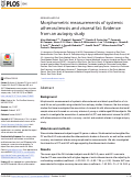 Cover page: Morphometric measurements of systemic atherosclerosis and visceral fat: Evidence from an autopsy study