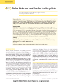 Cover page: Protein intake and renal function in older patients.