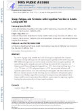 Cover page: Sleep, Fatigue, and Problems With Cognitive Function in Adults Living With HIV