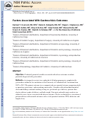 Cover page: Factors Associated With Gastroschisis Outcomes